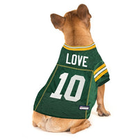 Green Bay Packers Jordan Love 10 Player Pet Jersey