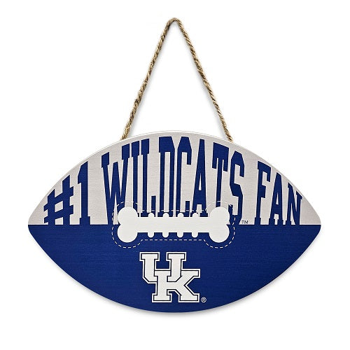 KY Wildcats Football Shape Sign