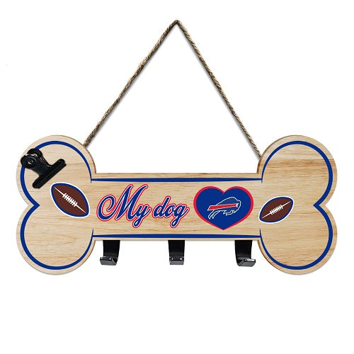 Buffalo Bills Bone-Shaped Sign with Hooks
