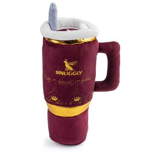 Holiday Snuggly Cup - Red with Gold Embroidery Plush Toy