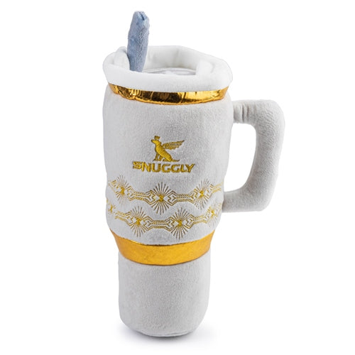 Holiday Snuggly Cup - Ivory with Gold Embroidery Plush Toy
