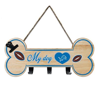 Detroit Lions Bone-Shaped Sign with Hooks