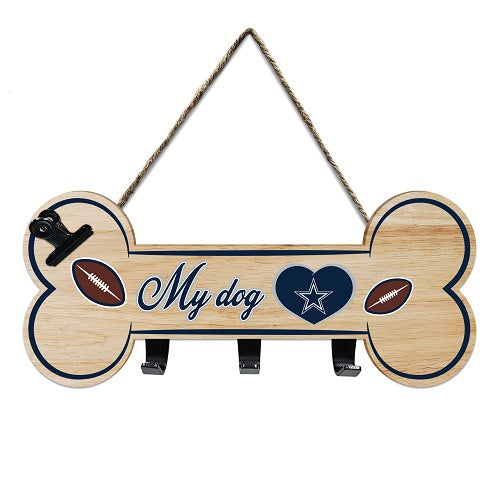 Dallas Cowboys Bone-Shaped Sign with Hooks
