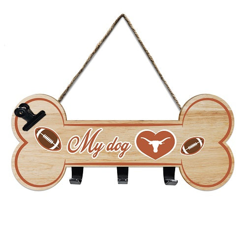 TX Longhorns Bone-Shaped Sign with Hooks