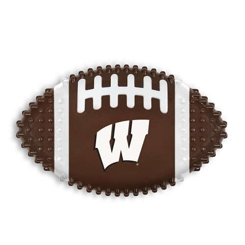 WI Badgers Hard Nylon Football Chew Toy