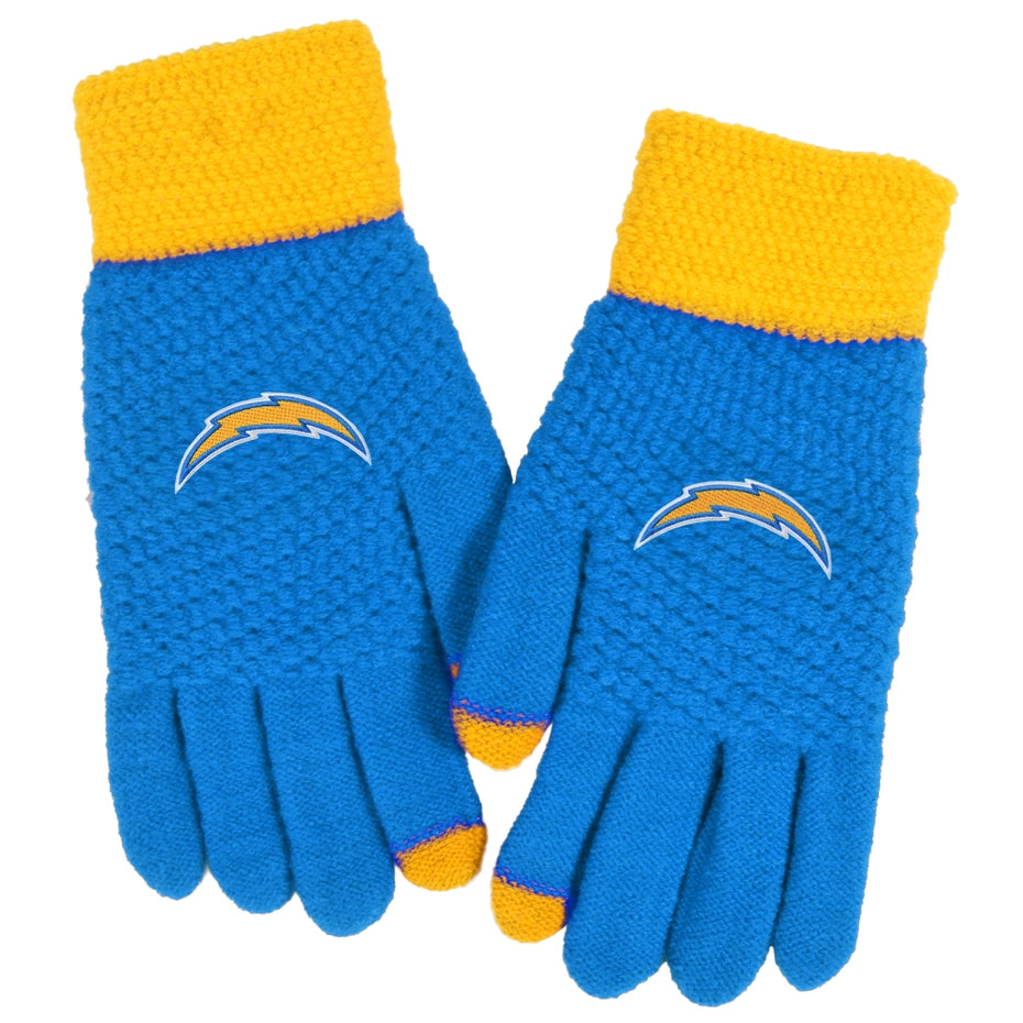 Los Angeles Chargers Waffle Knit Gloves