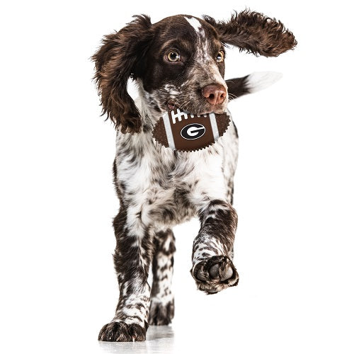GA Bulldogs Hard Nylon Football Chew Toy
