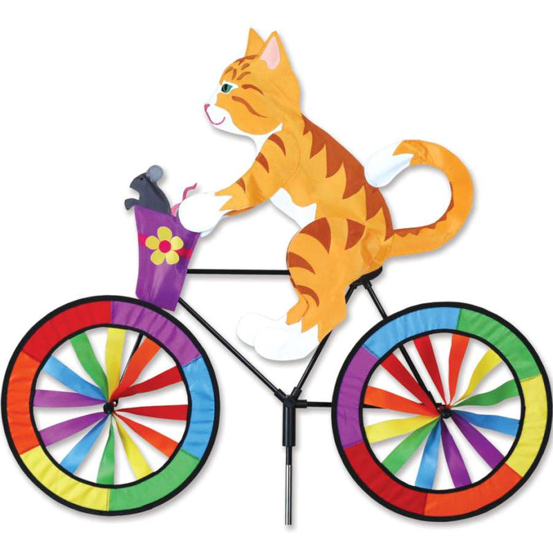 30" Bike Garden Spinner - Orange Kitty