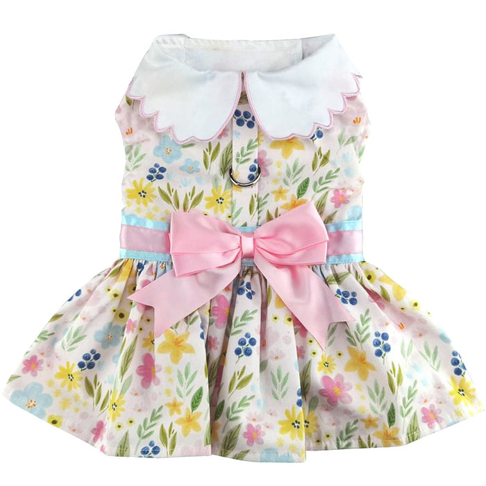 Pastel Meadow Harness Dress with Leash