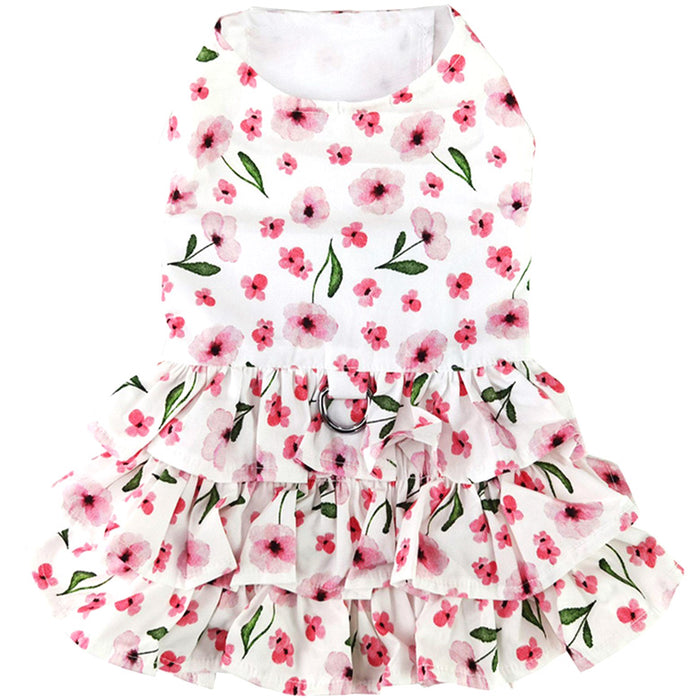 Spring Wildflowers Harness Dress with Leash