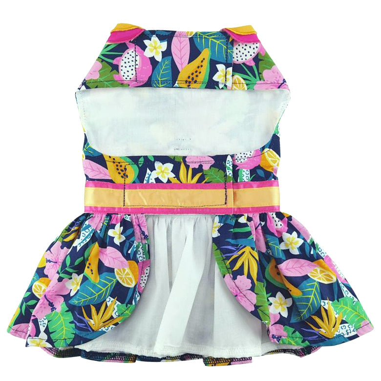 Fiesta Floral Harness Dress with Leash