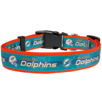 Miami Dolphins Dog Satin Collar or Leash