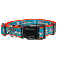 Miami Dolphins Dog Satin Collar or Leash