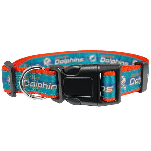 Miami Dolphins Dog Satin Collar or Leash
