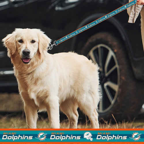 Miami Dolphins Dog Satin Collar or Leash