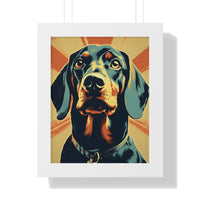 Dachshund Pop-Art Retro Framed Print