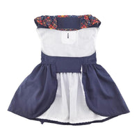 Navy with Ruffles Harness Dress with Leash
