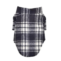 Black and White Plaid Flannel Pet Shirt