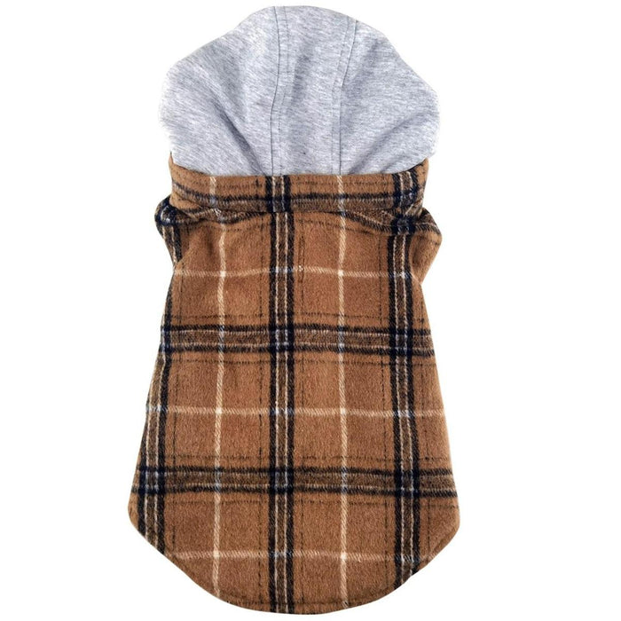 Weekender Sweatshirt Hoodie - Brown and Black Plaid