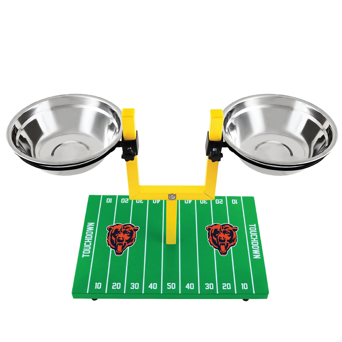 Chicago Bears Goal Post Double Bowl Pet Feeder