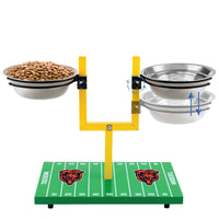 Chicago Bears Goal Post Double Bowl Pet Feeder