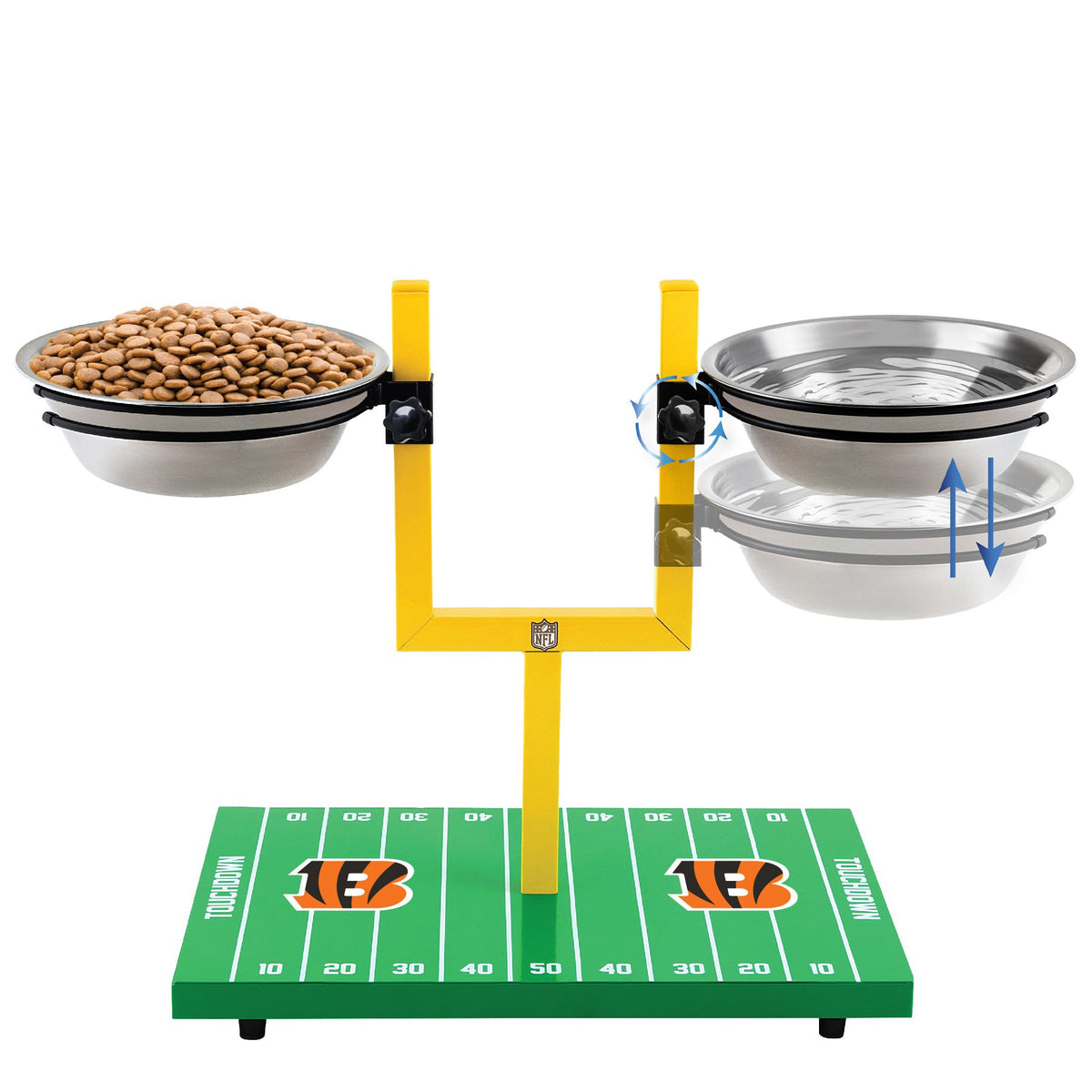 Cincinnati Bengals Goal Post Double Bowl Pet Feeder