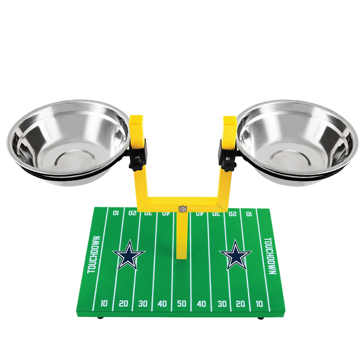 Dallas Cowboys Goal Post Double Bowl Pet Feeder