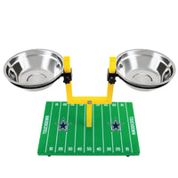 Dallas Cowboys Goal Post Double Bowl Pet Feeder