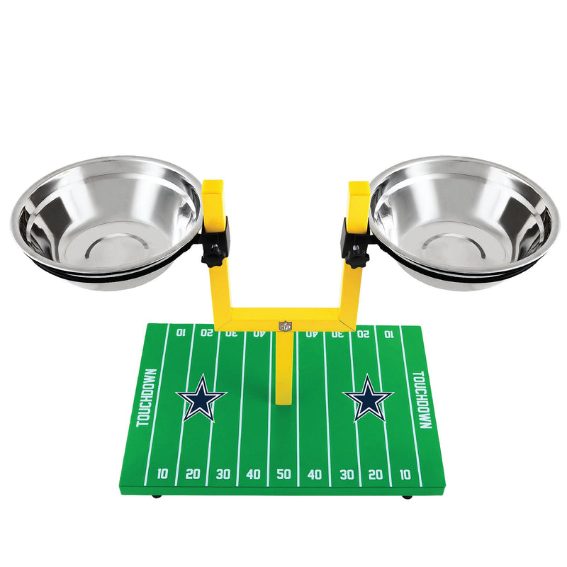 Dallas Cowboys Goal Post Double Bowl Pet Feeder