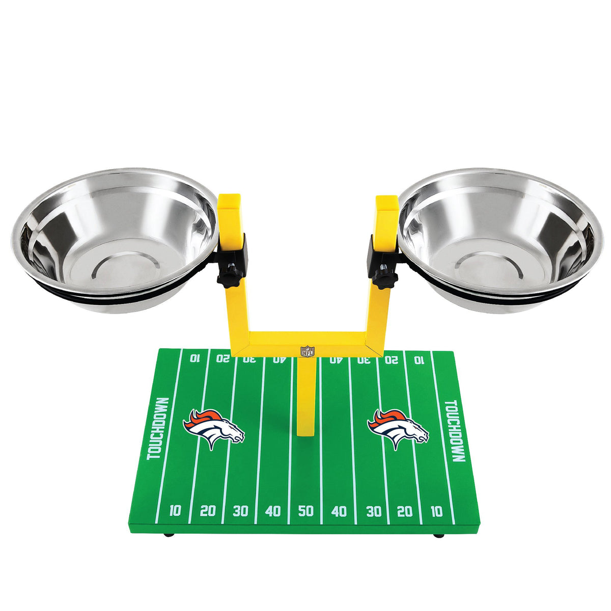 Denver Broncos Goal Post Double Bowl Pet Feeder