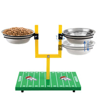Denver Broncos Goal Post Double Bowl Pet Feeder