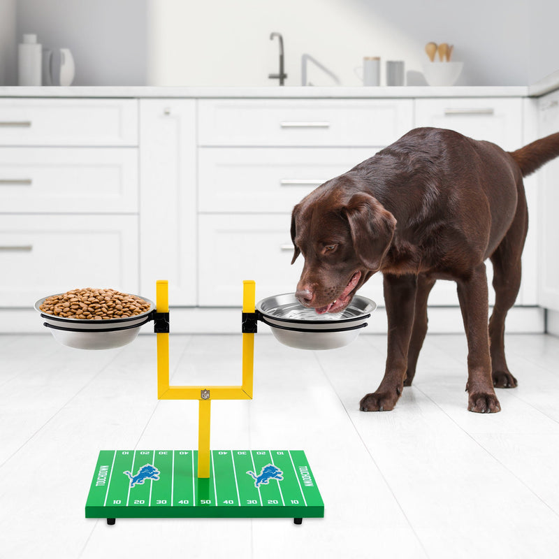 Detroit Lions Goal Post Double Bowl Pet Feeder