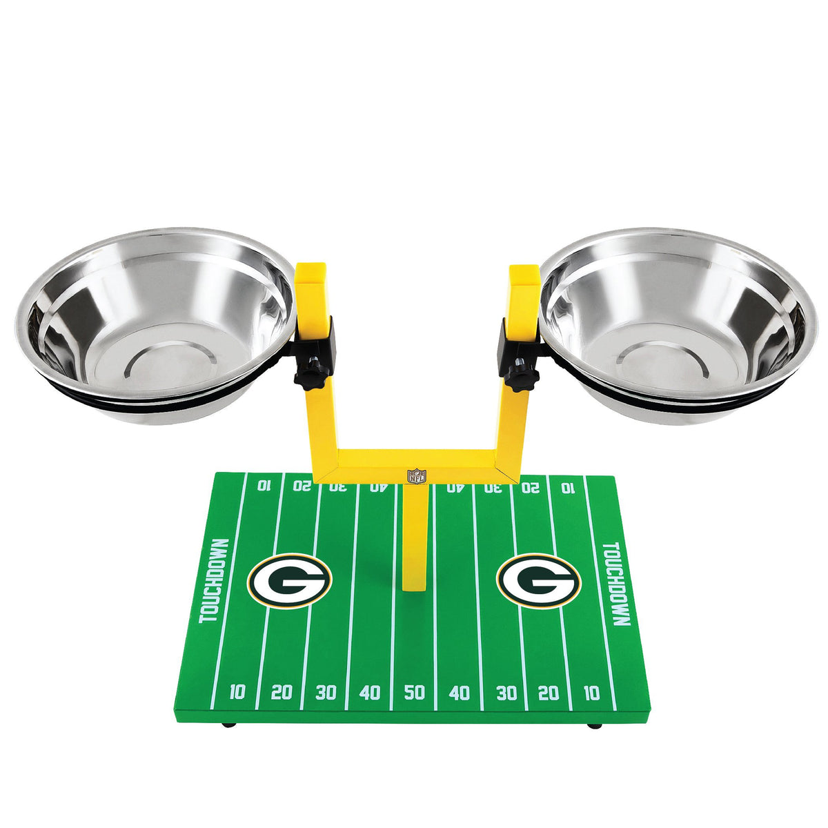 Green Bay Packers Goal Post Double Bowl Pet Feeder