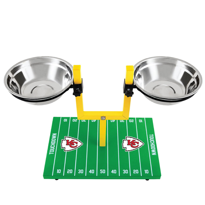 Kansas City Chiefs Goal Post Double Bowl Pet Feeder