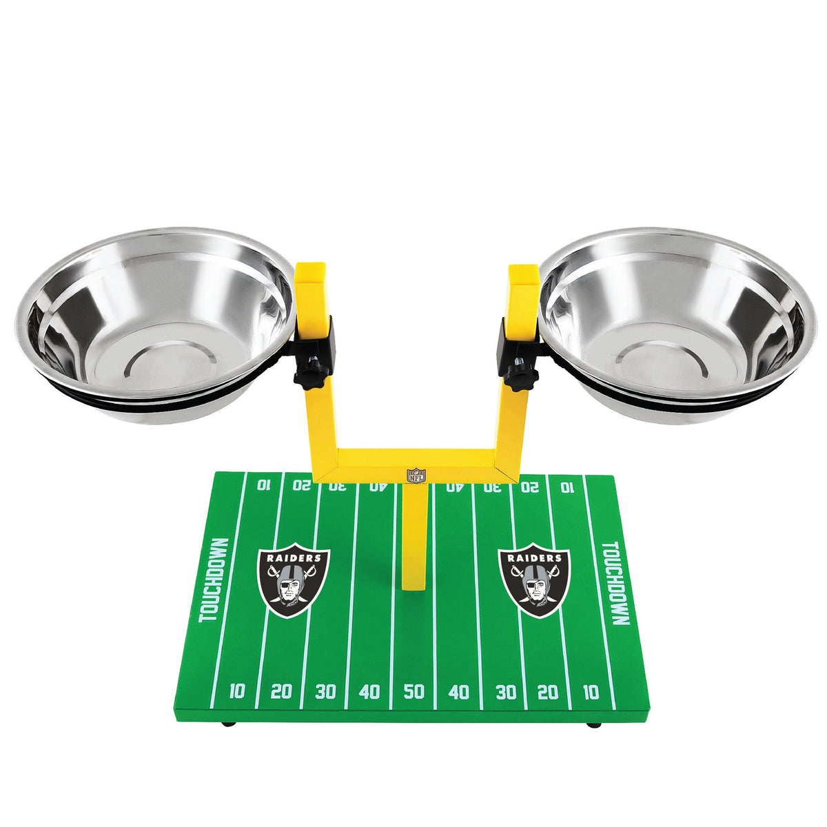 Las Vegas Raiders Goal Post Double Bowl Pet Feeder