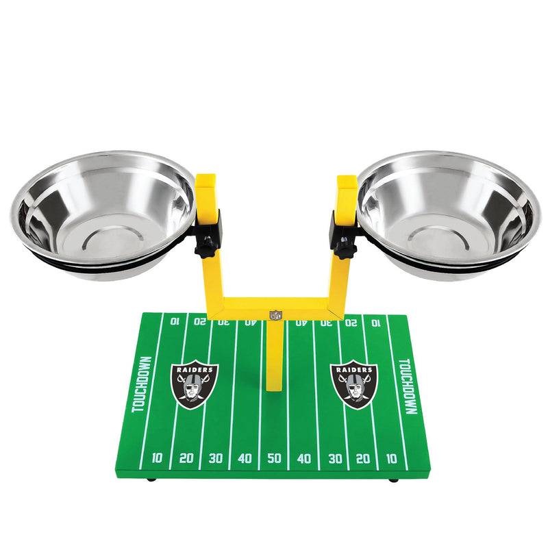 Las Vegas Raiders Goal Post Double Bowl Pet Feeder