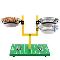 Las Vegas Raiders Goal Post Double Bowl Pet Feeder