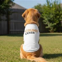 Crumb Licker All-Cotton Sleeveless Pet Shirt - White