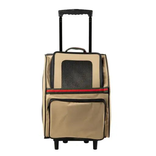 Rio Traveler Khaki with Stripe - Bag on Wheels