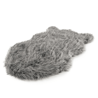 PupRug by Paw.com® Faux Fur Orthopedic Dog Bed - Curve Charcoal Grey