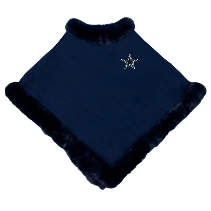 Dallas Cowboys Fur Trim Poncho