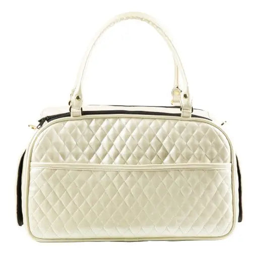 Marlee 2 Ivory Quilted with Stripe Bag Carrier