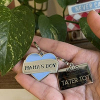 Hello My Name is Pet ID Tag - Silver