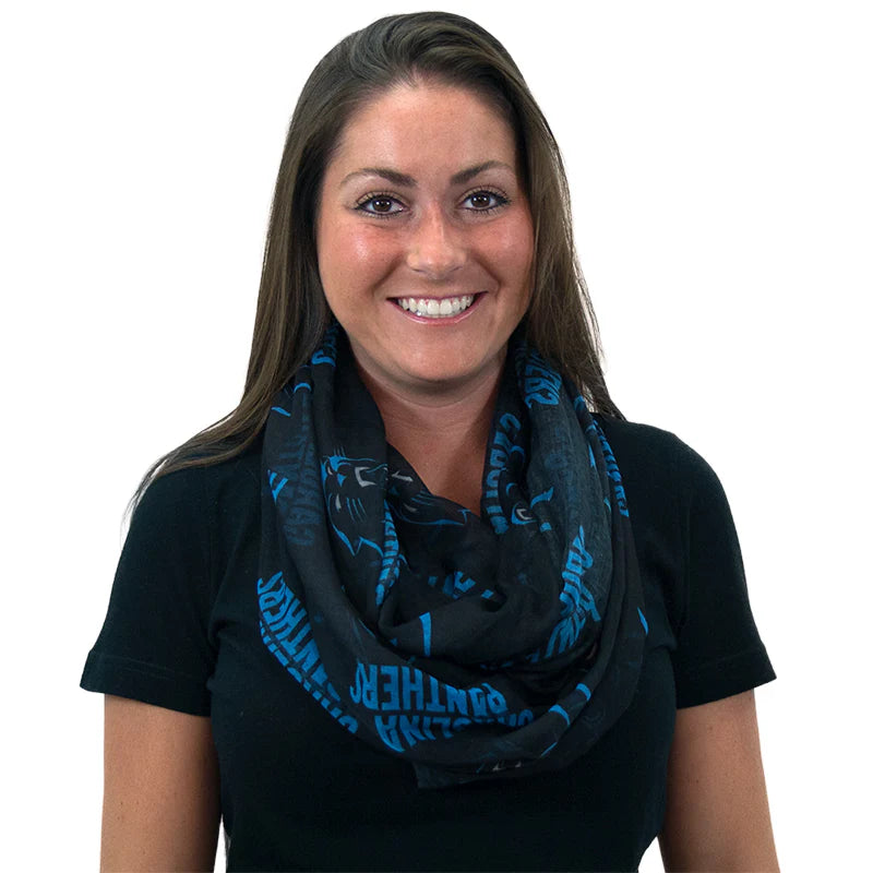 Carolina Panthers Sheer Infinity Scarf