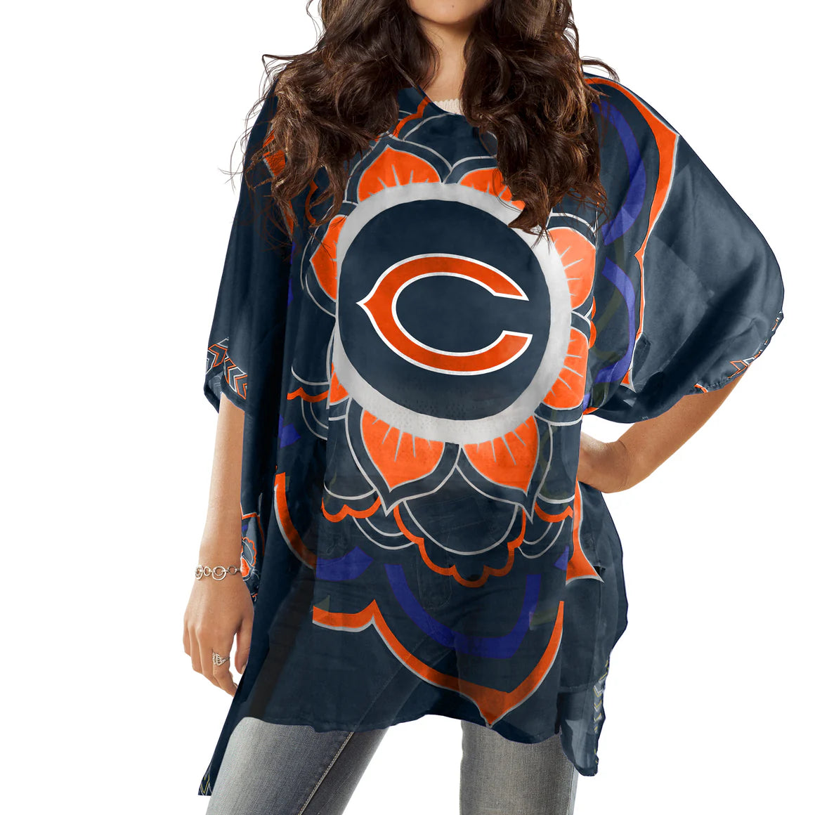 Chicago Bears Caftan Flower