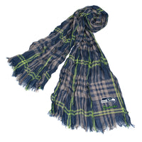 Seattle Seahawks Crinkle Scarf Plaid