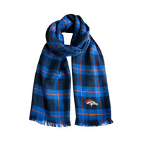 Denver Broncos Plaid Blanket Scarf