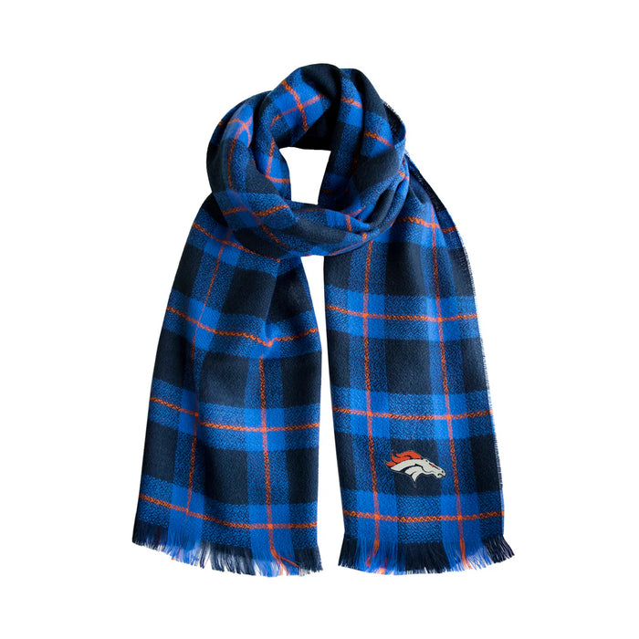 Denver Broncos Plaid Blanket Scarf