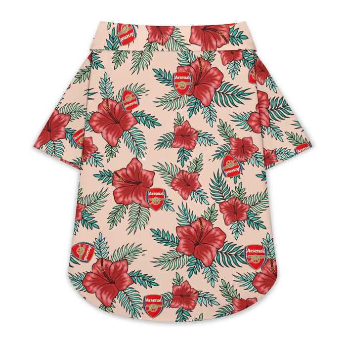 Arsenal FC 25/26 Team-Inspired Pet Hawaiian Shirt - for MED-LARGER PETS