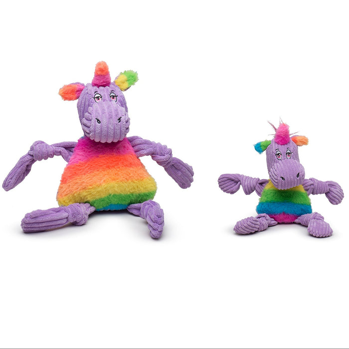 Rainbow Unicorn Knottie® Plush Dog Toy